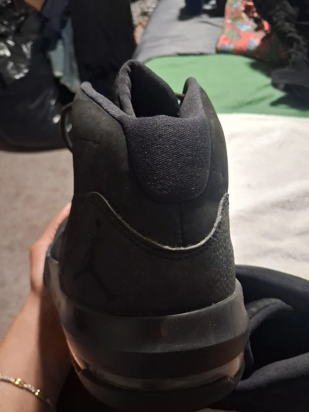 Jordan Black Suede Men's Basketball Sneakers Size 8.5 Men 10 Women